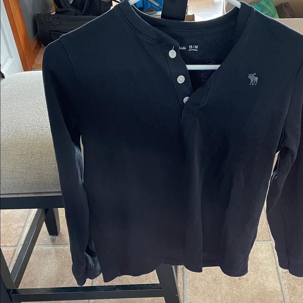 Abercrombie Kids Navy Long Sleeve Henley